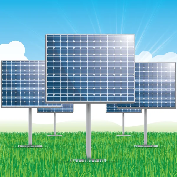 太阳能电池板矢量 — 图库矢量图片
