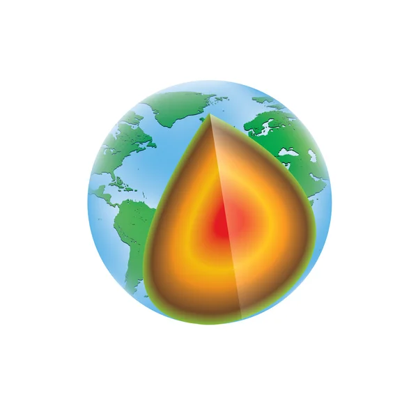 Estructura de capas de tierra aislada — Archivo Imágenes Vectoriales