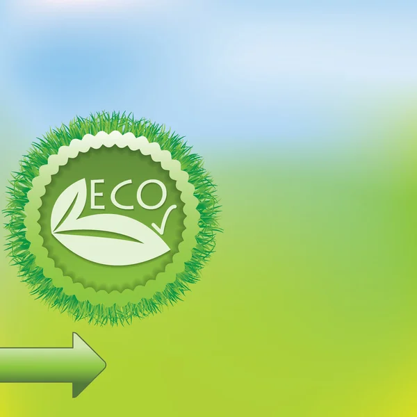 Fundo natural signo ecológico — Vetor de Stock