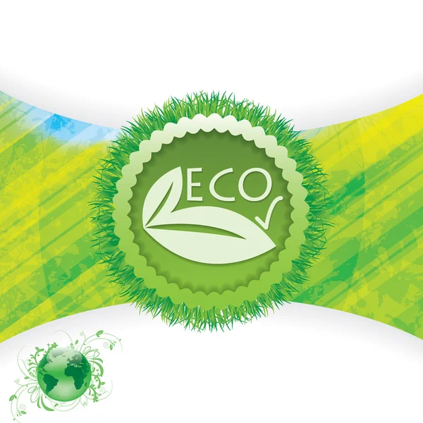 Naturalne tło znak eco — Wektor stockowy