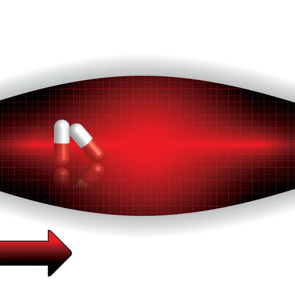 Lékařské pozadí abstraktní červená tabulky — Stockový vektor