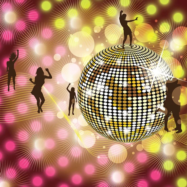 Fond de soirée disco — Image vectorielle