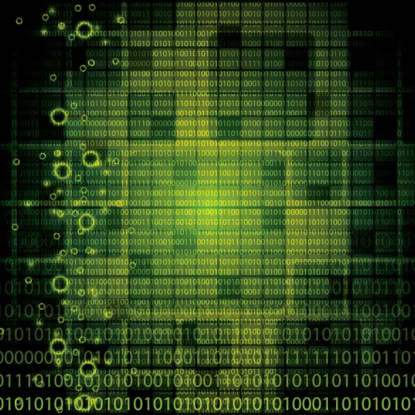 Tecnologia abstrato fundo binário — Vetor de Stock