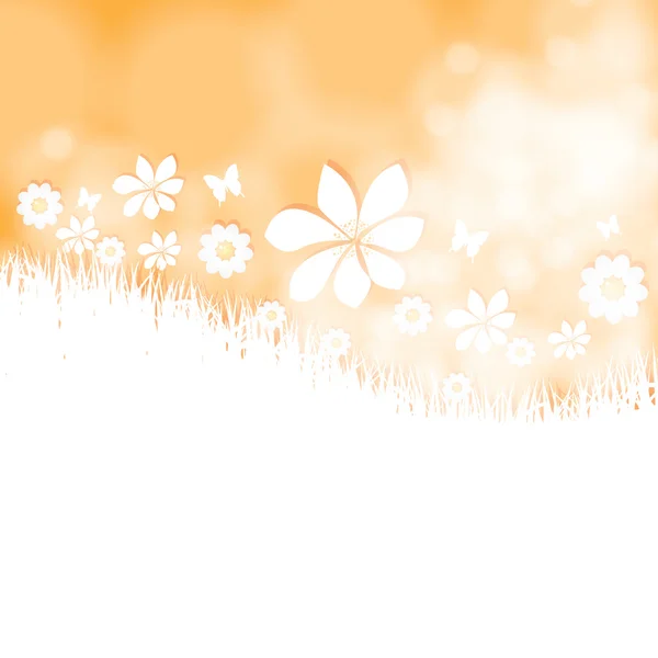 Verano brillante flor fondo — Vector de stock