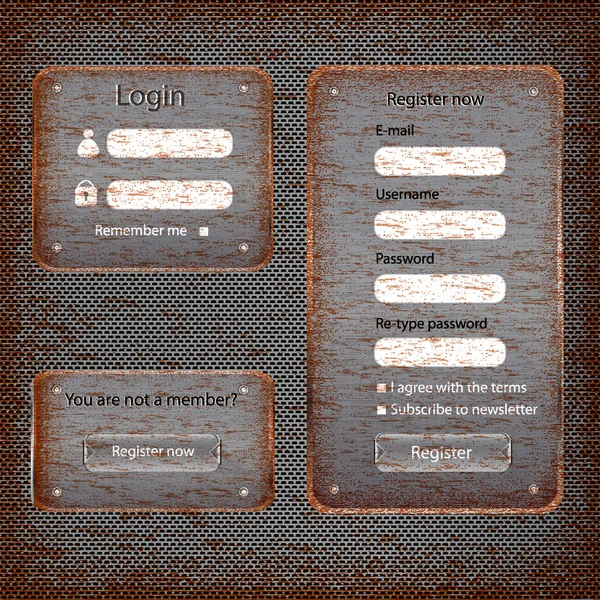 Modern paslı web kartı giriş formu