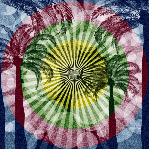 Fondo de vacaciones tropicales de verano — Vector de stock