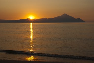 Sunrise şaşırtıcı beach Yunanistan şartı