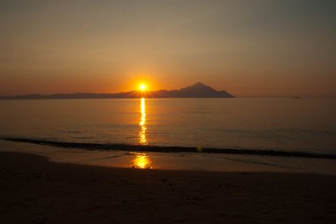 Sunrise şaşırtıcı beach Yunanistan şartı
