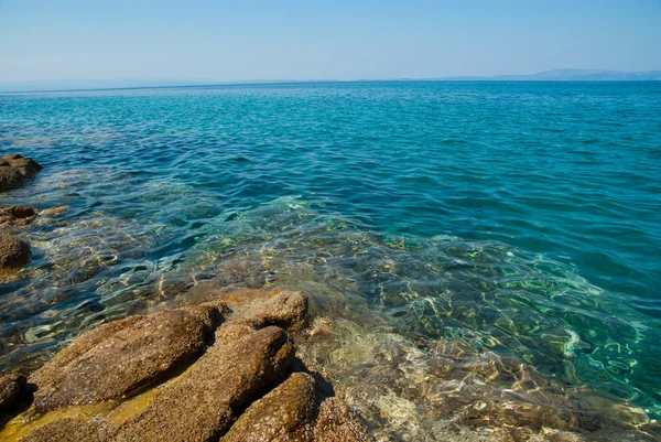 Amazing beach Greece Sarti — Stock Photo, Image