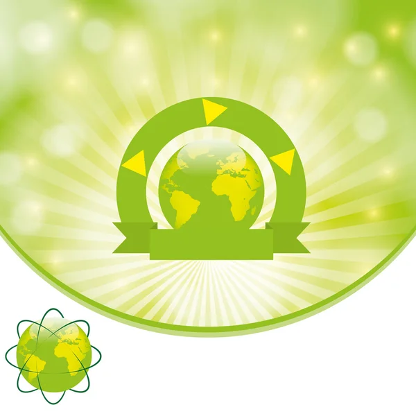 Environnement fond vert Modèle — Image vectorielle