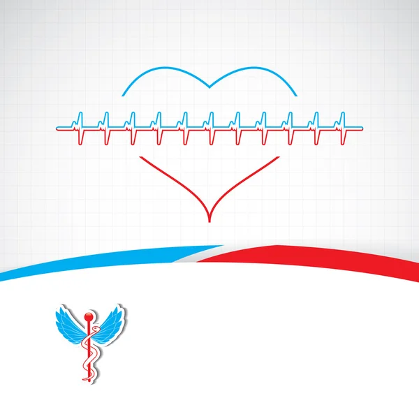 Lékařské pozadí abstraktní červená modrá mřížka — Stockový vektor