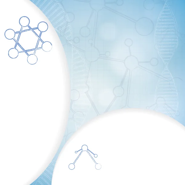 分子青い背景 — ストックベクタ