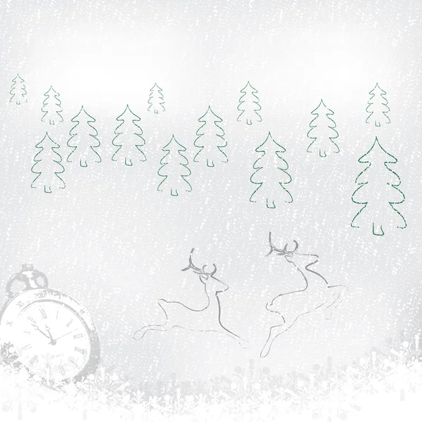Abstraktní zimní Vánoce Nový rok pozadí — Stockový vektor