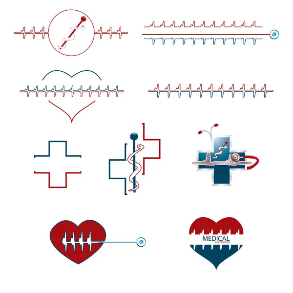 Set of medical creative icons — Stock Vector