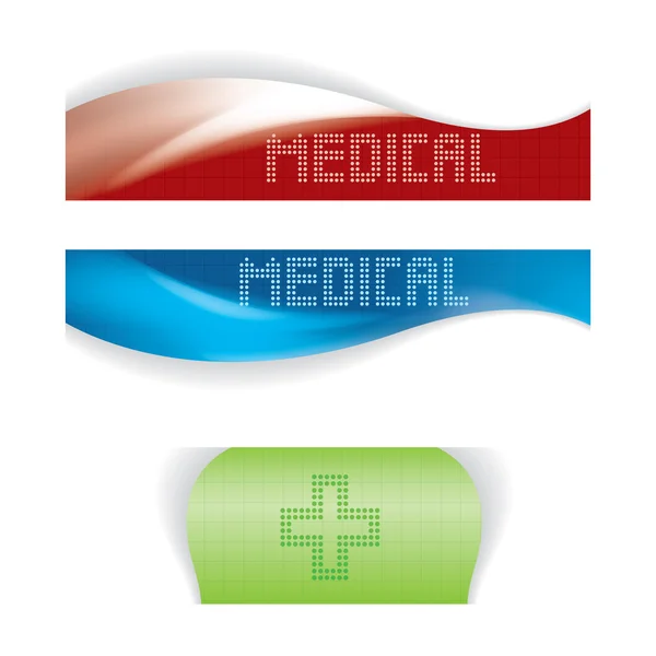 Set of medical banners or website headers — Stock Vector