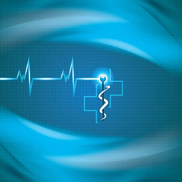 Abstract medical cardiology ekg background — Stock Vector