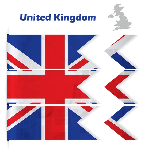 Абстрактный флаг Великобритании — стоковый вектор