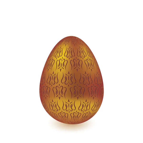 Huevo aislado grabado en oro — Archivo Imágenes Vectoriales