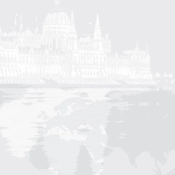 Illustration vectorielle graphique du parlement hongrois Budapest — Image vectorielle