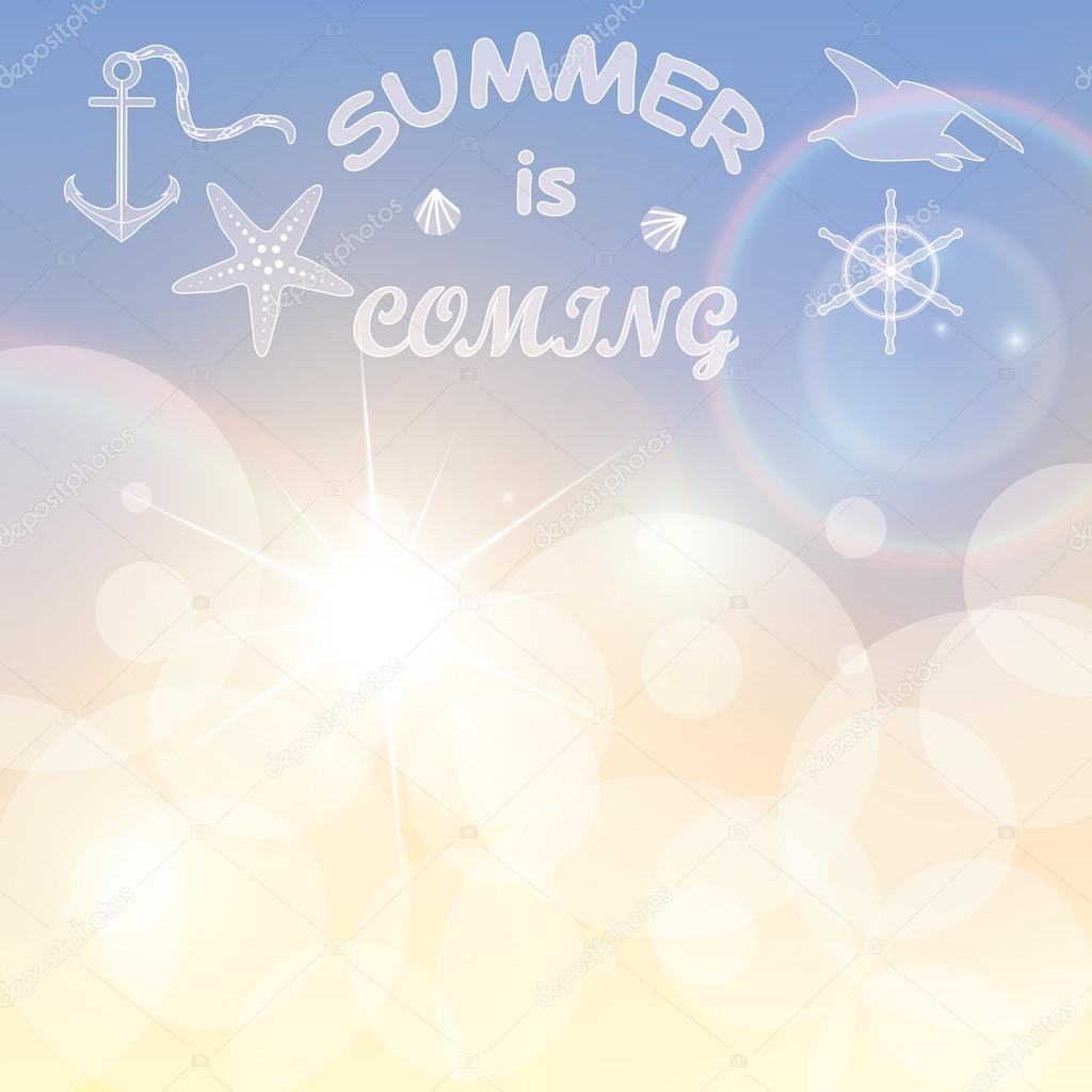 Summer is coming creative poster