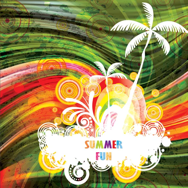 Retro grunge summer background — Stock Vector