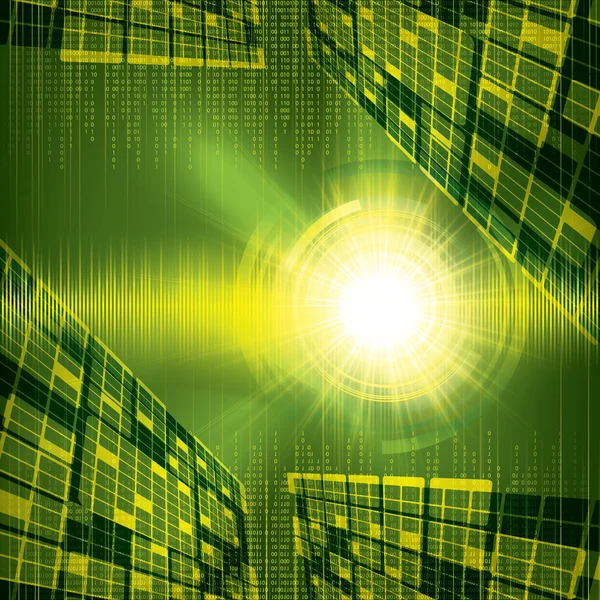 Fond vert futuriste vecteur abstrait — Image vectorielle