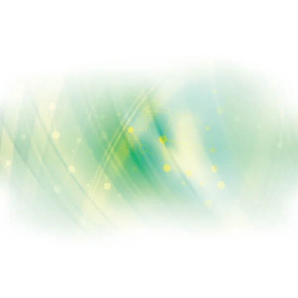 Molecola astratta sfondo verde — Vettoriale Stock
