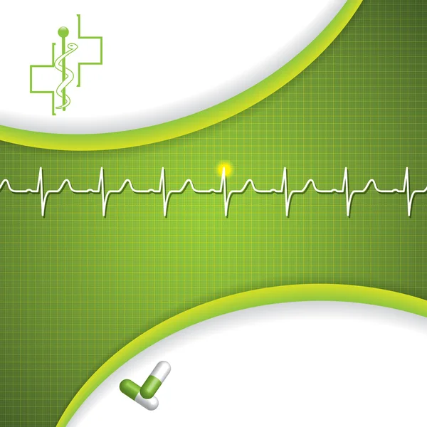 Abstrakte medizinische Kardiologie ekg Hintergrund — Stockvektor