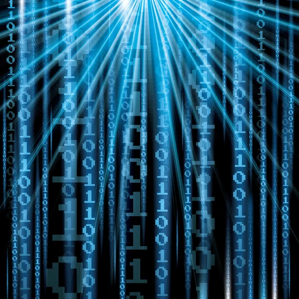 抽象科技二进制的蓝色背景 — 图库矢量图片