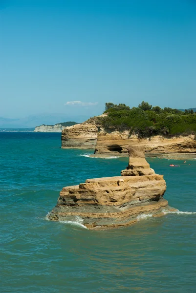 驚くべきビーチ ギリシャのケルキラ島 — ストック写真