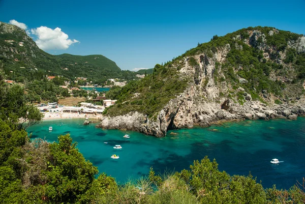 驚くべきビーチ ギリシャのケルキラ島 — ストック写真