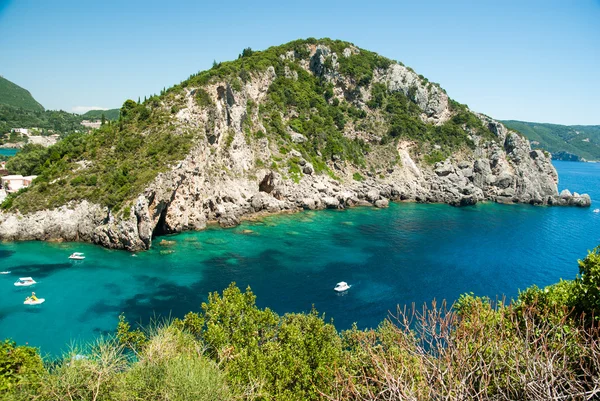 驚くべきビーチ ギリシャのケルキラ島 — ストック写真