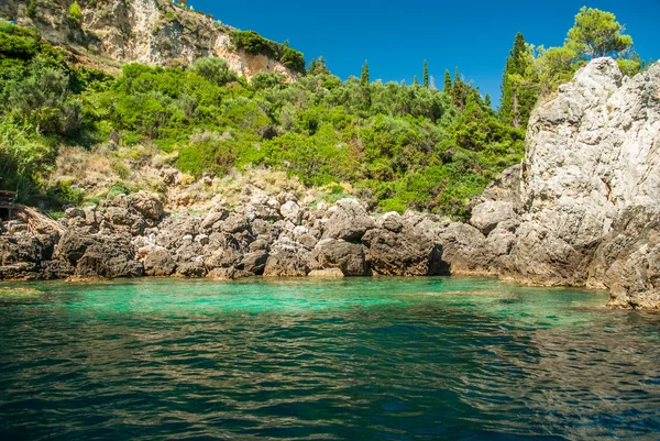 驚くべきビーチ ギリシャのケルキラ島 — ストック写真