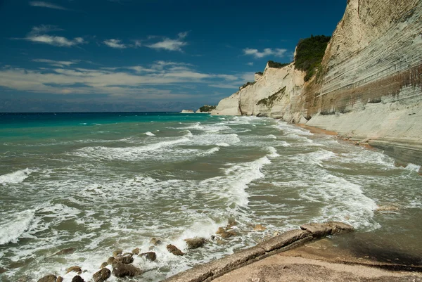 Hämmästyttävä ranta Kreikka Korfu — kuvapankkivalokuva