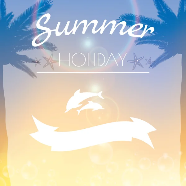 Summer holiday creative poster — Stock Vector