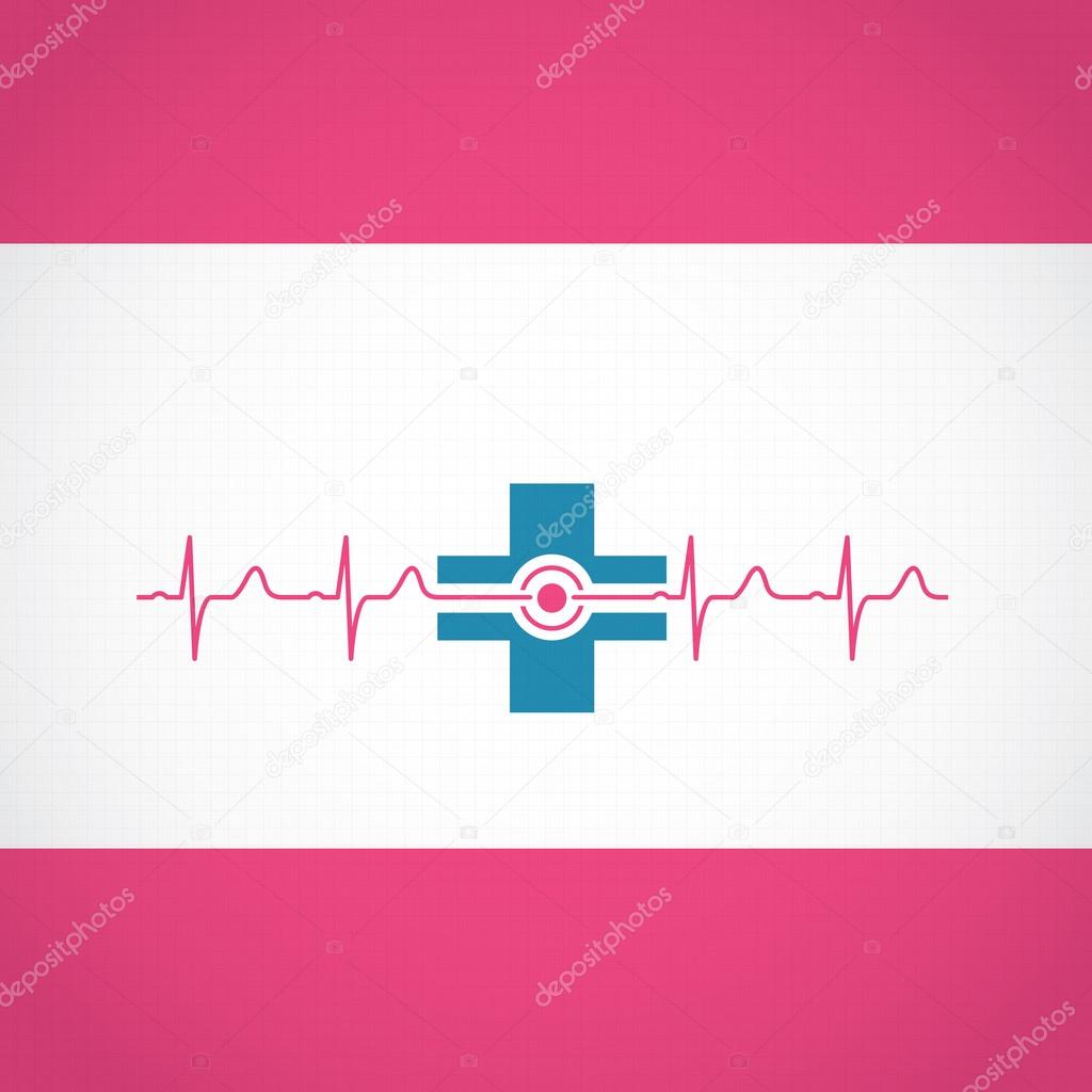 Abstract medical cardiology ekg background