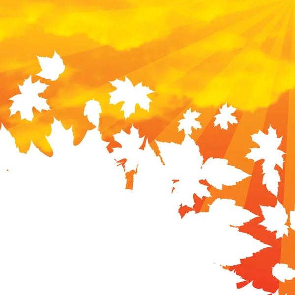 Осенний фон с опадающими листьями — стоковый вектор