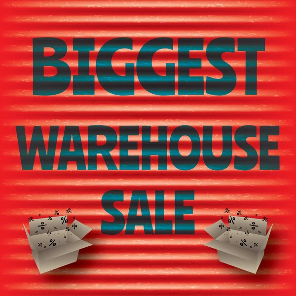 Biggest warehouse sale red template — Stock Vector