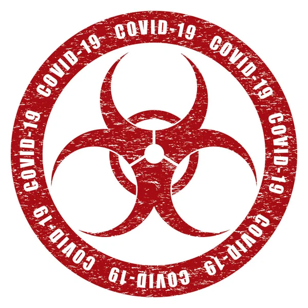 Signo Rojo Peligro Biológico Del Virus Corona — Archivo Imágenes Vectoriales