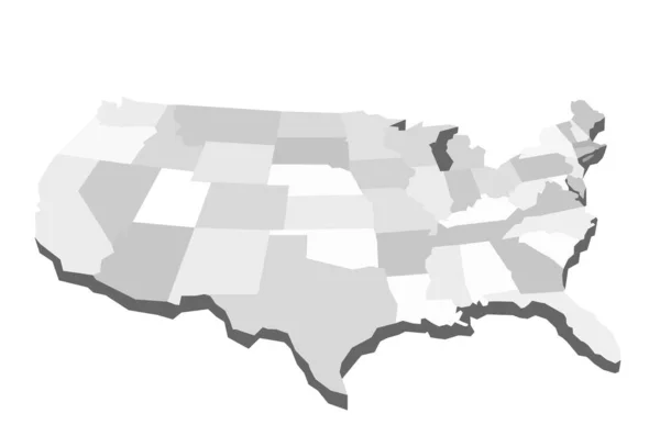 Karta Över Usa Vektor Illustration — Stock vektor
