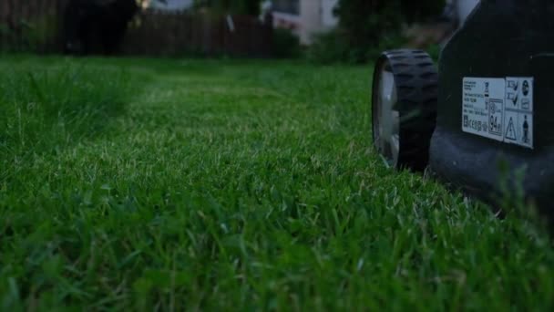 慢动作割草的割草机 — 图库视频影像