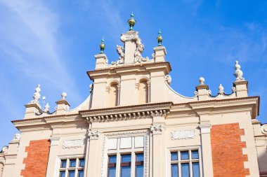 Eski Sukiennice (Cloth Hall) kare kasaba Krakow Polonya
