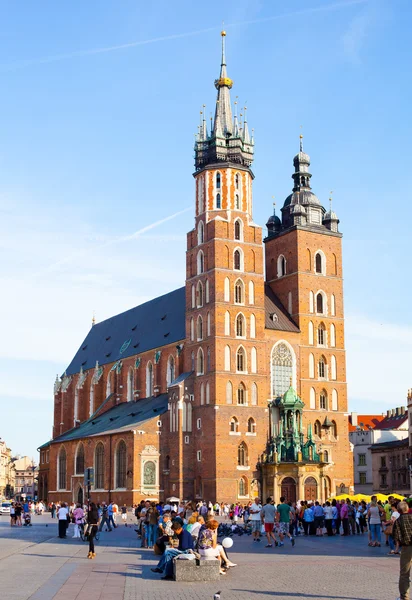 Igreja Mariacki. Cracóvia - Polónia — Fotografia de Stock
