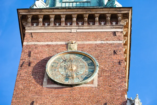 Torre do castelo de Wawel na cidade Cracóvia Polónia — Fotografia de Stock