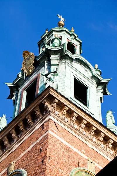 Wawel kasteeltoren in stad Krakau Polen — Stockfoto