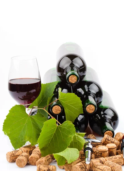 Glasflaskor för vin — Stockfoto