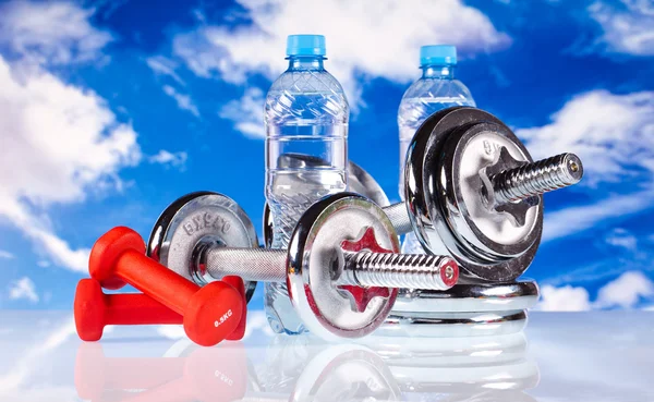 Fitness dumbbells — Stock Photo, Image