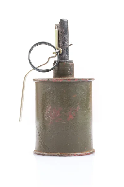 Close-up de granada isolada em um fundo branco — Fotografia de Stock