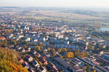 pinczow şehrin havadan görünümü