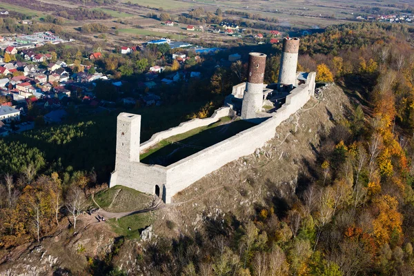 亨齐内城堡的鸟瞰图 — 图库照片